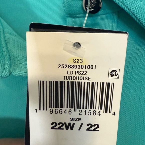 Ralph Lauren Turquoise Long Sleeve Plus sizeShirt Wrap Dress- NWT- size 22 - Picture 8 of 13